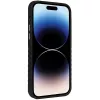 Custodia rigida in pelle vera MagSafe Audi iPhone 14 Pro Max 6.7 nero-rosso