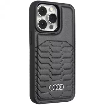 Custodia rigida in pelle sintetica MagSafe Audi per iPhone 13 Pro / 13 6,1 pollici nero
