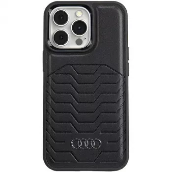 Custodia rigida in pelle sintetica MagSafe Audi per iPhone 13 Pro Max 6,7 nero