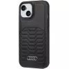 Custodia rigida in pelle sintetica MagSafe Audi per iPhone 15 / 14 / 13 6,1 pollici nero