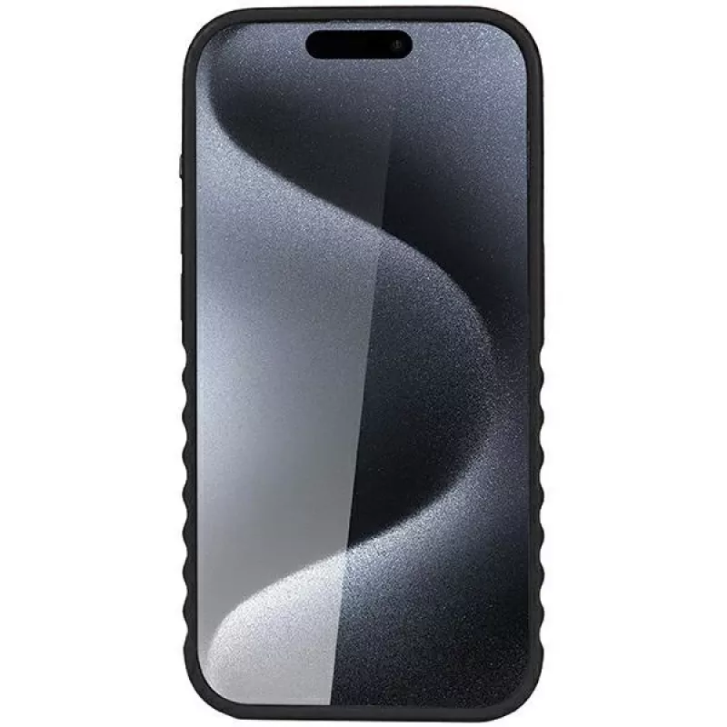 Custodia rigida in pelle sintetica MagSafe Audi iPhone 15 Pro 6.1 nero