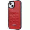 Custodia rigida MagSafe in pelle sintetica Audi per iPhone 15 / 14 / 13 6,1 inch - rosso