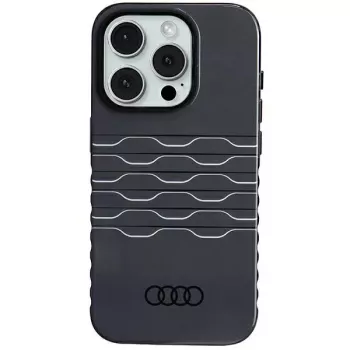 Custodia IML MagSafe Audi per iPhone 15 Pro 6.1 nero custodia rigida