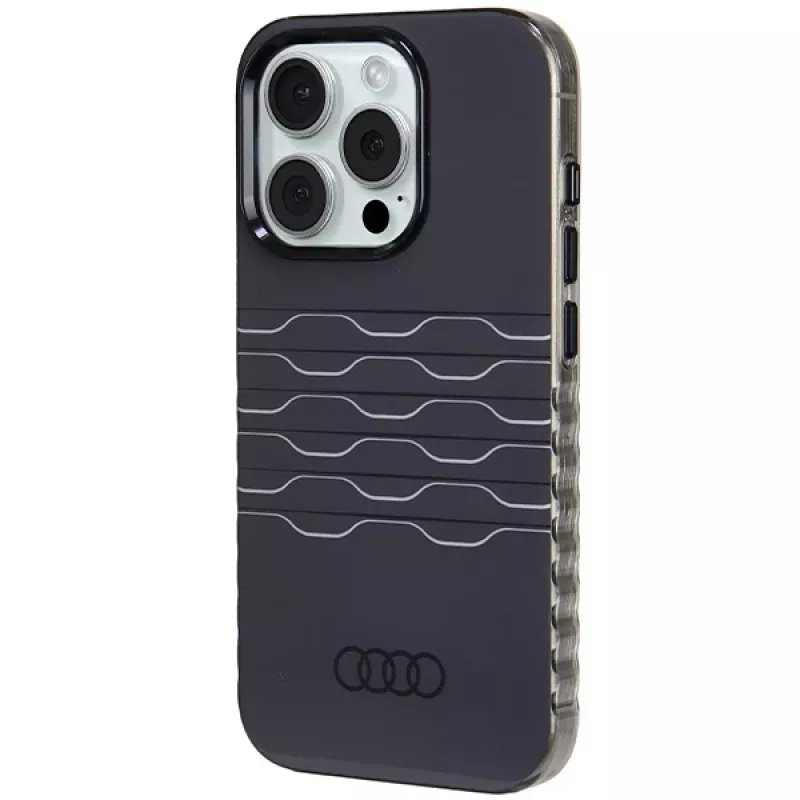 Custodia IML MagSafe Audi per iPhone 15 Pro 6.1 nero custodia rigida