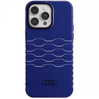 Custodia IML MagSafe Audi per iPhone 14 Pro Max 6,7 blu navy custodia rigida