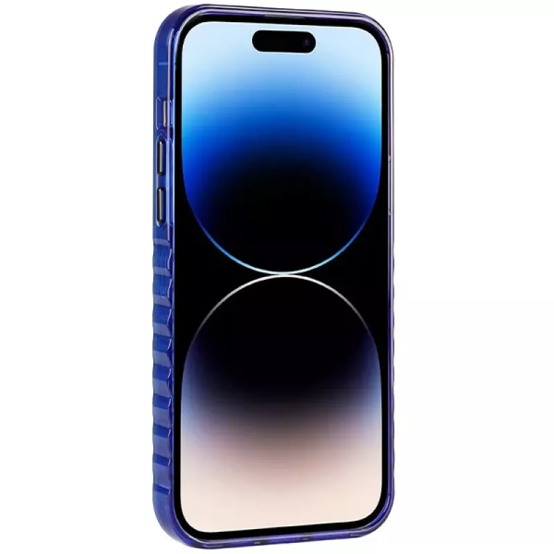 Custodia IML MagSafe Audi per iPhone 14 Pro Max 6,7 blu navy custodia rigida
