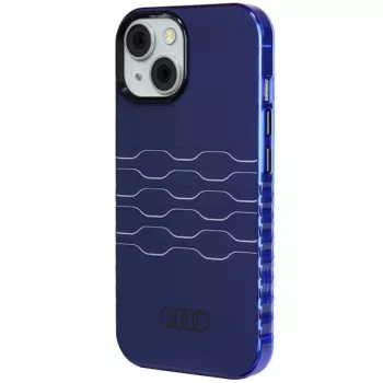 Custodia IML MagSafe Audi per iPhone 15 / 14 / 13 6.1 blu navy custodia rigida