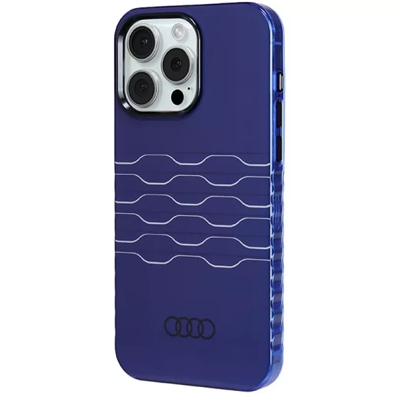Audi Custodia rigida IML MagSafe per iPhone 15 Pro Max 6,7 inch blu navy