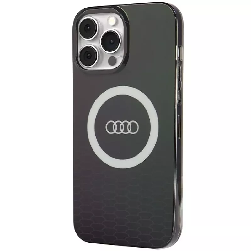 Custodia IML Big Logo MagSafe Audi iPhone 13 Pro Max 6.7 nero custodia rigida