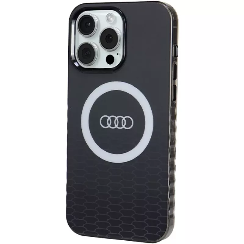 Audi Custodia rigida IML Big Logo MagSafe per iPhone 15 Pro Max 6,7 inch nero