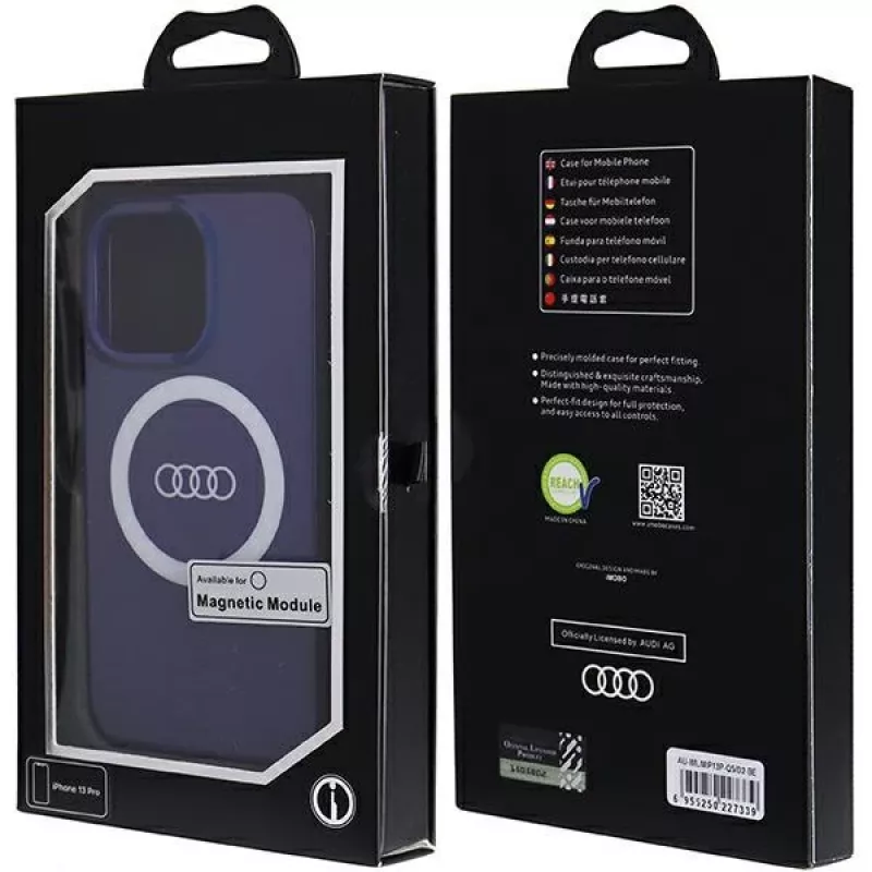 Audi IML Big Logo MagSafe Case per iPhone 13 Pro / 13 6.1 blu navy guscio rigido
