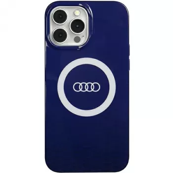 Audi IML Big Logo MagSafe Case per iPhone 13 Pro Max 6.7 blu navy guscio rigido AU-IMLMIP13PM-Q5/D2-BE