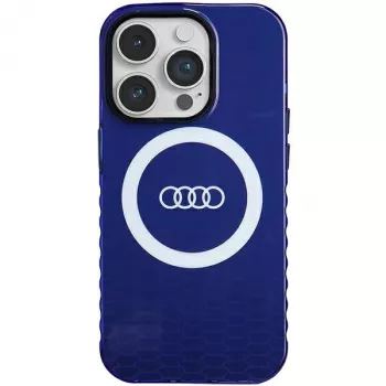 Audi IML Big Logo MagSafe Case per iPhone 14 Pro 6.1 blu navy guscio rigido AU-IMLMIP14P-Q5/D2-BE