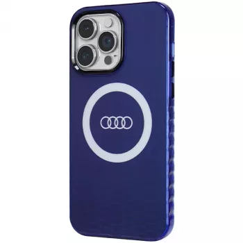 Audi IML Big Logo MagSafe Case per iPhone 14 Pro Max 6,7 blu navy guscio rigido