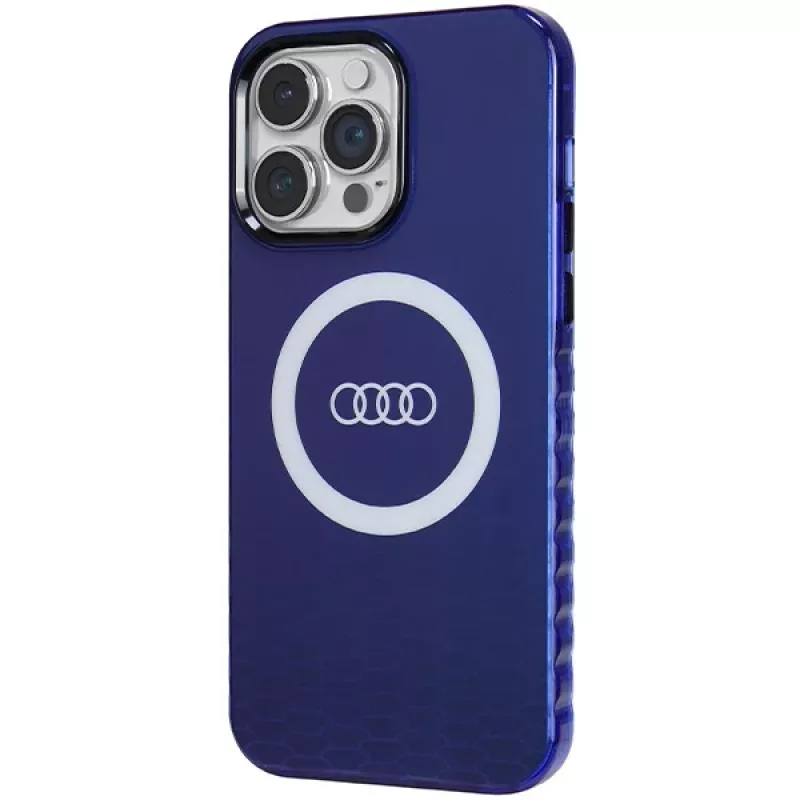 Audi IML Big Logo MagSafe Case per iPhone 14 Pro Max 6,7 blu navy guscio rigido