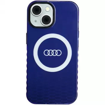 Audi IML Big Logo MagSafe Case per iPhone 15 / 14 / 13 6.1 blu navy guscio rigido