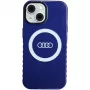 Audi IML Big Logo MagSafe Case per iPhone 15 / 14 / 13 6.1 blu navy guscio rigido