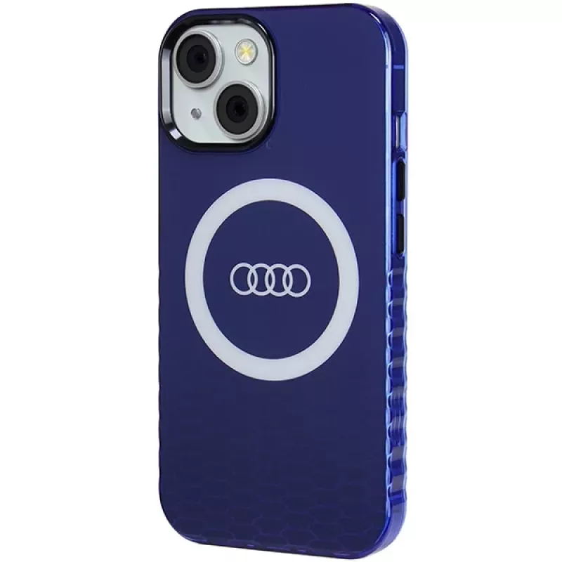 Audi IML Big Logo MagSafe Case per iPhone 15 / 14 / 13 6.1 blu navy guscio rigido
