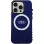 Audi IML Big Logo MagSafe Case per iPhone 15 Pro 6.1 blu navy guscio rigido