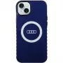 Audi IML Big Logo MagSafe Case per iPhone 15 Plus / 14 Plus 6.7, blu navy guscio rigido