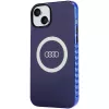 Audi IML Big Logo MagSafe Case per iPhone 15 Plus / 14 Plus 6.7, blu navy guscio rigido