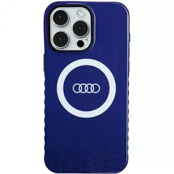 Audi IML Big Logo MagSafe Case per iPhone 15 Pro Max 6,7 blu navy guscio rigido AU-IMLMIP15PM-Q5/D2-BE