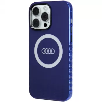 Audi IML Big Logo MagSafe Case per iPhone 15 Pro Max 6,7 blu navy guscio rigido AU-IMLMIP15PM-Q5/D2-BE