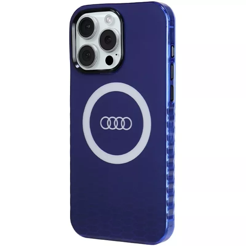 Audi IML Big Logo MagSafe Case per iPhone 15 Pro Max 6,7 blu navy guscio rigido AU-IMLMIP15PM-Q5/D2-BE