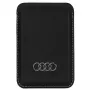 Audi portafoglio in pelle sintetica con vano carte nero MagSafe AU-MSCH-Q3/D1-BK
