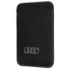 Audi portafoglio in pelle sintetica con vano carte nero MagSafe AU-MSCH-Q3/D1-BK