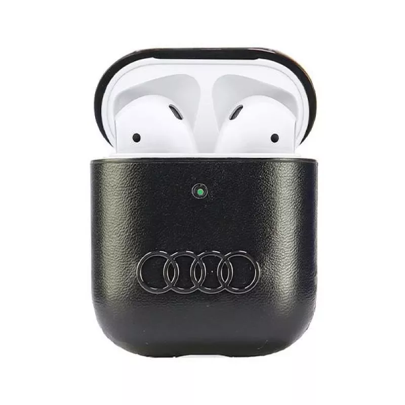 Audi pelle Big Logo custodia AirPods 1/2 nero AU-AP-GT/D3-BK