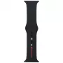 Cinturino per orologio in silicone Audi Sport Red Logo per Apple Watch 44/45/46/49mm nero