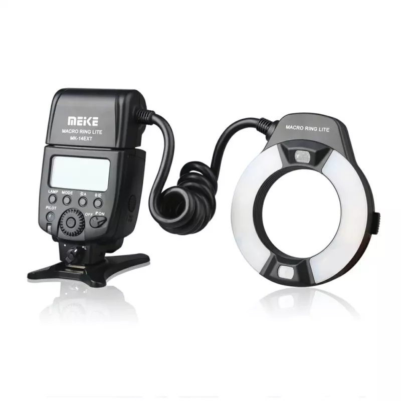 Flash anulare macro Meike MK-14EXT-C per Canon E-TTL/E-TTL II