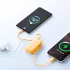 Power bank Joyroom JR-PR2 35W 10000mAh con cavi USB-C e Lightning integrati - arancione