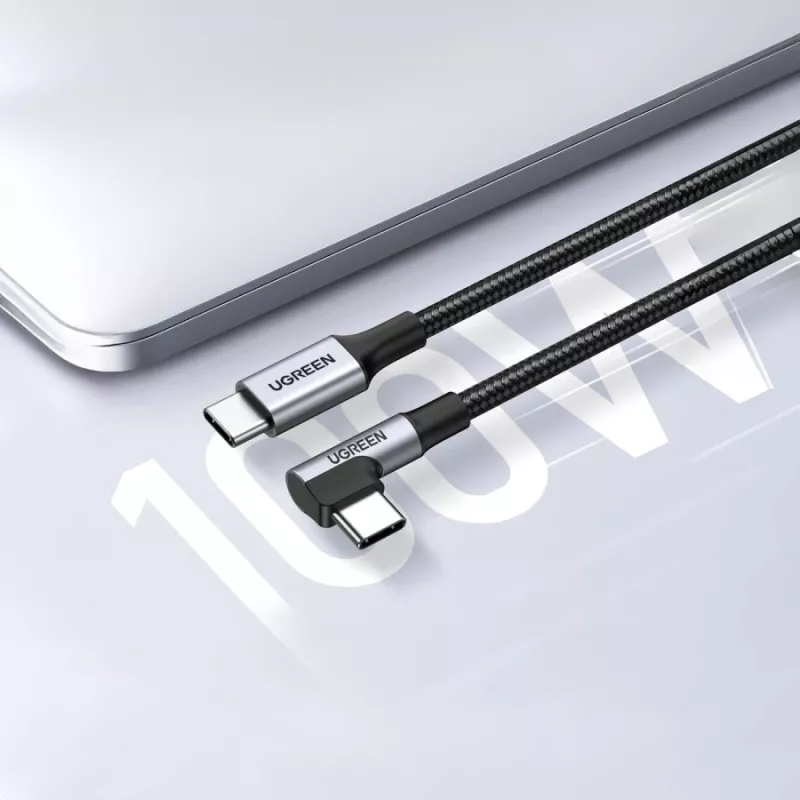 UGREEN Cavo angolare USB-C a USB-C US334 5A PD 100W 2m nero