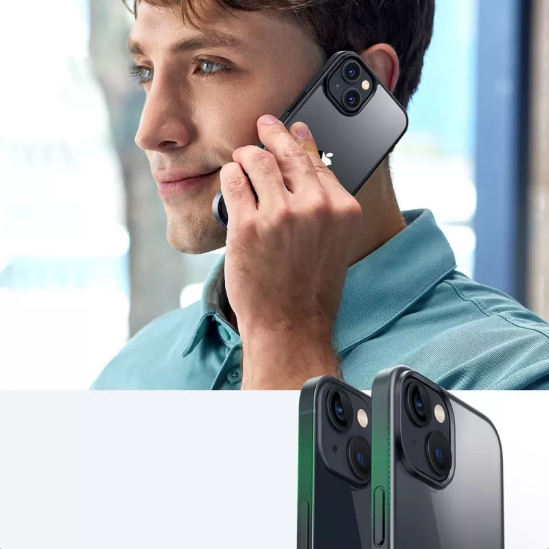 Ugreen LP634 Custodia protettiva con supporto rigida con cornice in gel morbido per iPhone 14 Plus (90925) nero