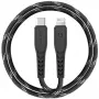 ENERGEA Nyloflex Cavo USB-C a Lightning certificato MFi 1,5m nero