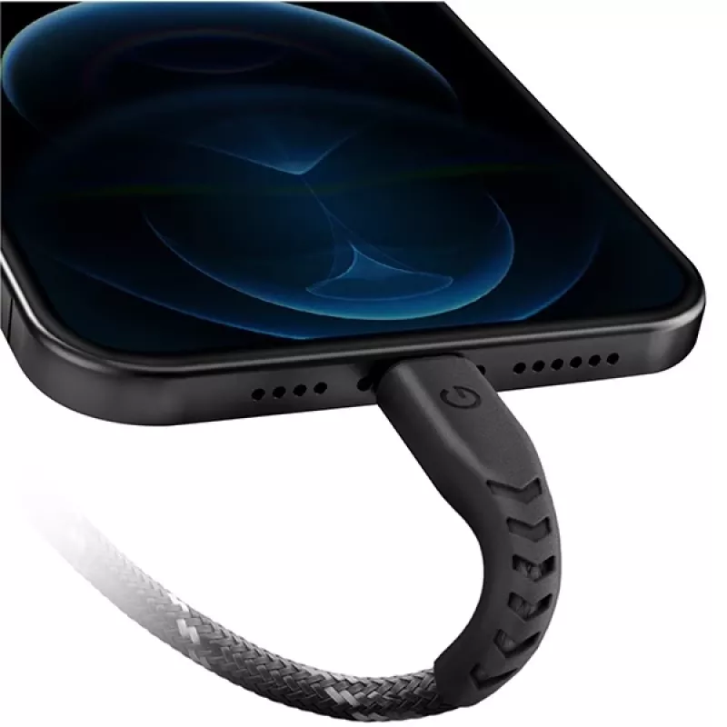 ENERGEA Nyloflex Cavo USB-C a Lightning certificato MFi 1,5m nero