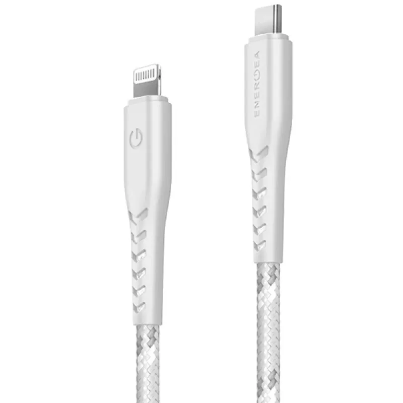 ENERGEA Nyloflex Cavo USB-C a Lightning 1,5m bianco MFI