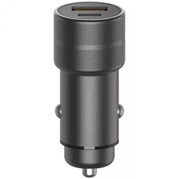 ENERGEA Alu Drive PD20+ Caricabatterie da auto 38W 1xUSB-A + 1xUSB-C PD QC3.0 Gunmetal