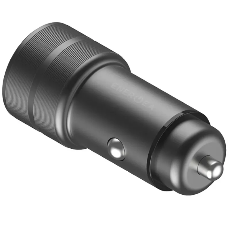ENERGEA Alu Drive PD20+ Caricabatterie da auto 38W 1xUSB-A + 1xUSB-C PD QC3.0 Gunmetal