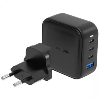 ENERGEA Travelite GAN100 Caricabatterie GaN USB-C 100W 3C1A nero US+EU