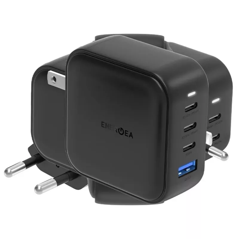 ENERGEA Travelite GAN100 Caricabatterie GaN USB-C 100W 3C1A nero US+EU