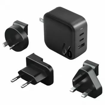 ENERGEA Travelite GAN66 Caricabatterie GaN USB-C 66W 2C1A nero US+EU