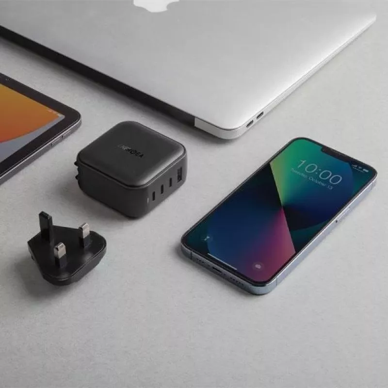 ENERGEA Travelite GAN66 Caricabatterie GaN USB-C 66W 2C1A nero US+EU