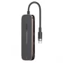 USAMS SJ575HUB01 Hub USB-C 2x USB-A USB-C PD HDMI lettore schede SD Micro SD nero