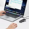 USAMS SJ575HUB01 Hub USB-C 2x USB-A USB-C PD HDMI lettore schede SD Micro SD nero