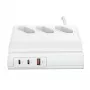 USAMS 65W Super SiFast Charging presa di estensione USB EU bianco CC160TC01 (US-CC160)