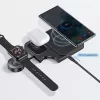 USAMS supporto di ricarica wireless 3-in-1 15W nero CD190WXC01 (US-CD190)