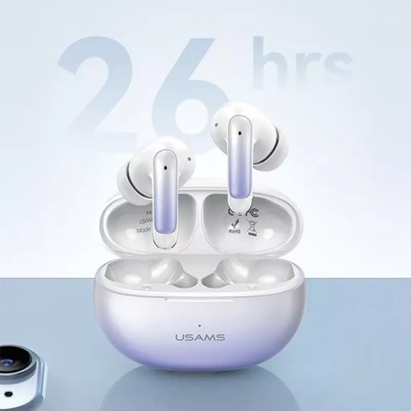 USAMS X-donseries TWS Bluetooth 5.3 Earbuds con ENC, sfumatura lilla-blu (US-XD19)